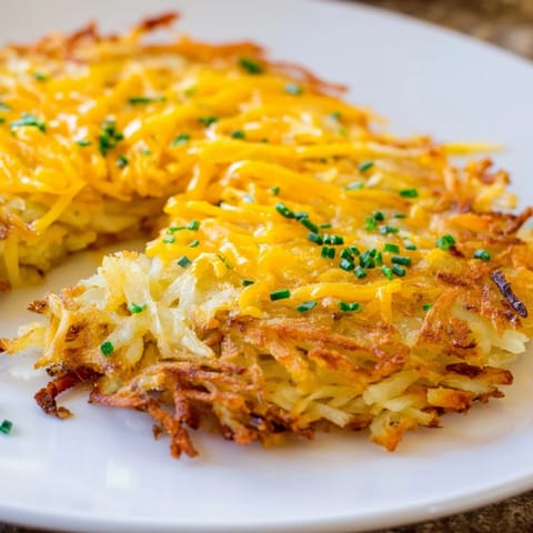 Perfectly fried hash browns, a delicious, easy side for any morning meal.