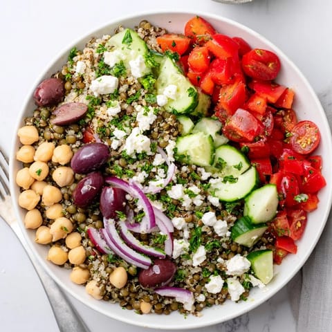 Greek Power Salad with Legumes
