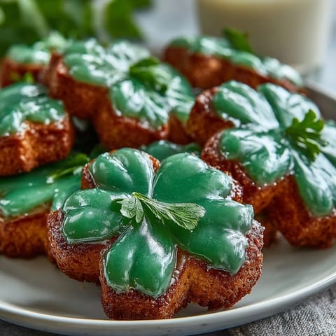 Festive St. Patrick's Day shamrock cookies decorated with vibrant green royal icing, perfect for holiday celebrations.