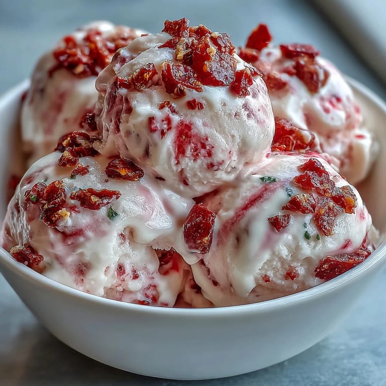 Spoonfuls of Strawberry & Banana Yoghurt Clusters are frozen and ready to enjoy, topped with extra banana chips and strawberry pieces.