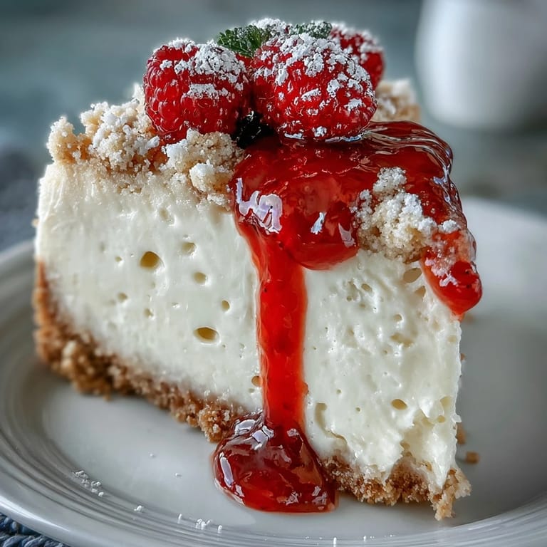 Delicious Mother's Day No-Bake Cheesecake, perfect for a sweet, summery dessert.