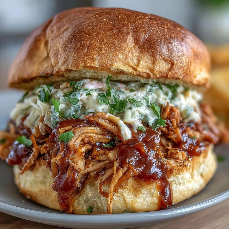 Smoky, tender vegan jackfruit filling mounded on toasted buns, a delicious plant-based meal.