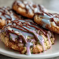 Pure Vanilla Cookie Run Kingdom sugar cookies with royal icing, decorated in blue, white, and gold for a themed dessert spread.