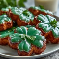 Festive St. Patrick's Day shamrock cookies decorated with vibrant green royal icing, perfect for holiday celebrations.