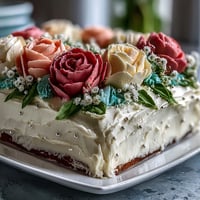 A festive sheet cake with buttercream roses and an edible diploma, perfect for graduation celebrations.